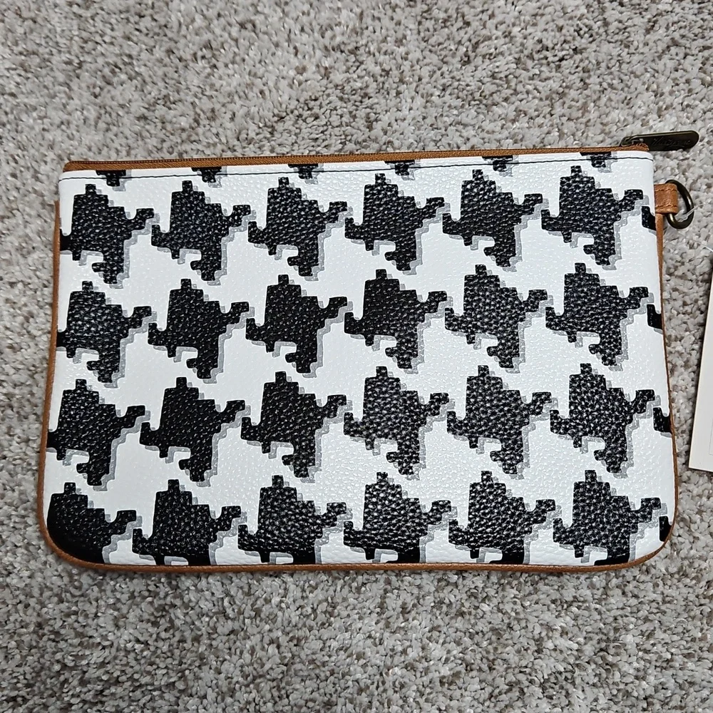 Rubie Mini Black and White Houndstooth Clutch - Picture 5 of 5